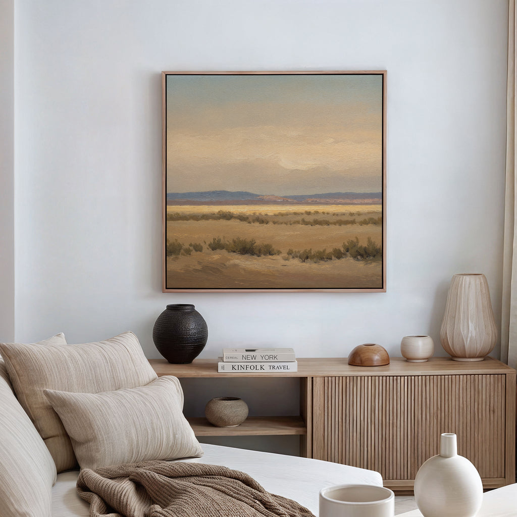 Whispers of the Dunes – golden yellow vintage canvas wall art print by Aspire Prints