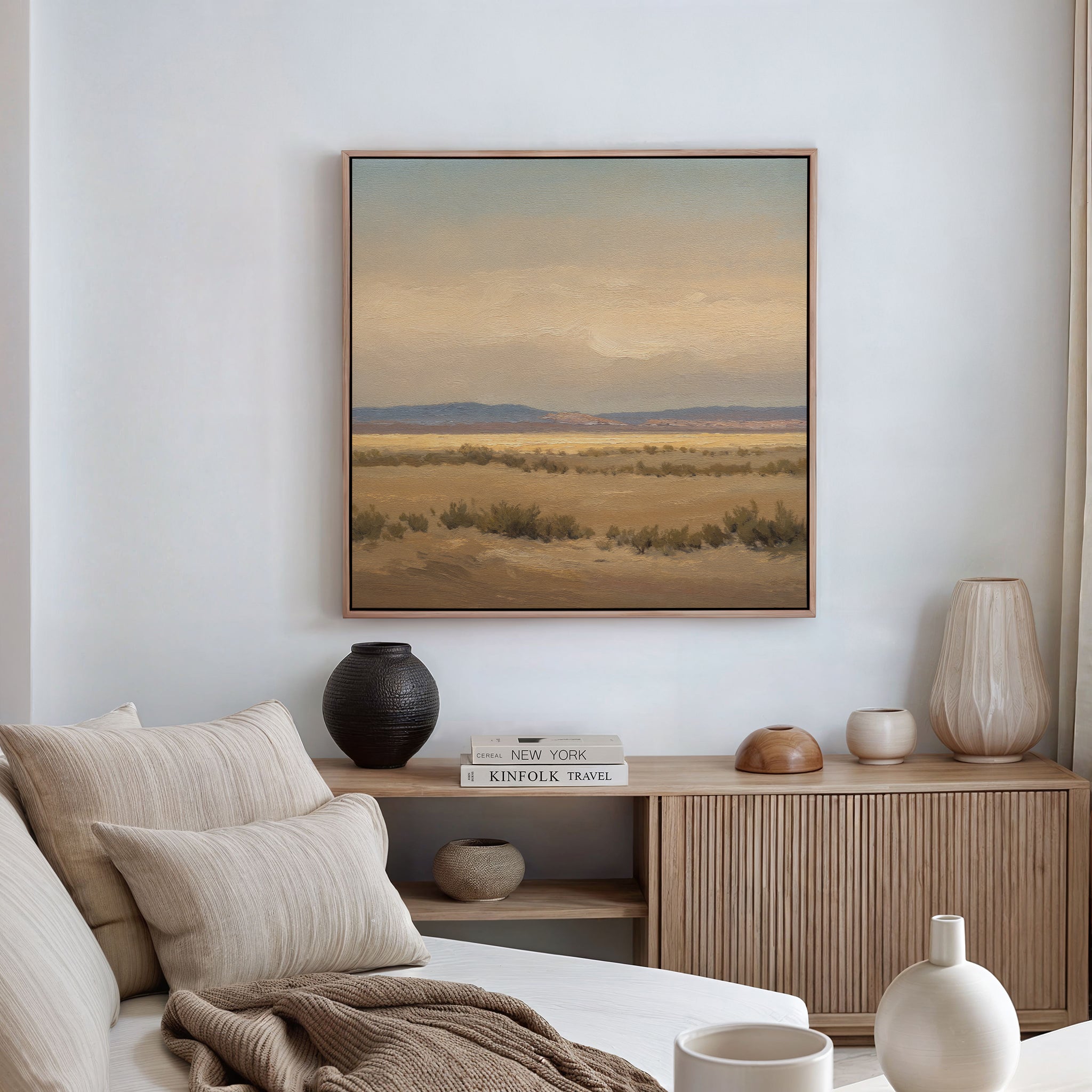 Whispers of the Dunes – golden yellow vintage canvas wall art print by Aspire Prints