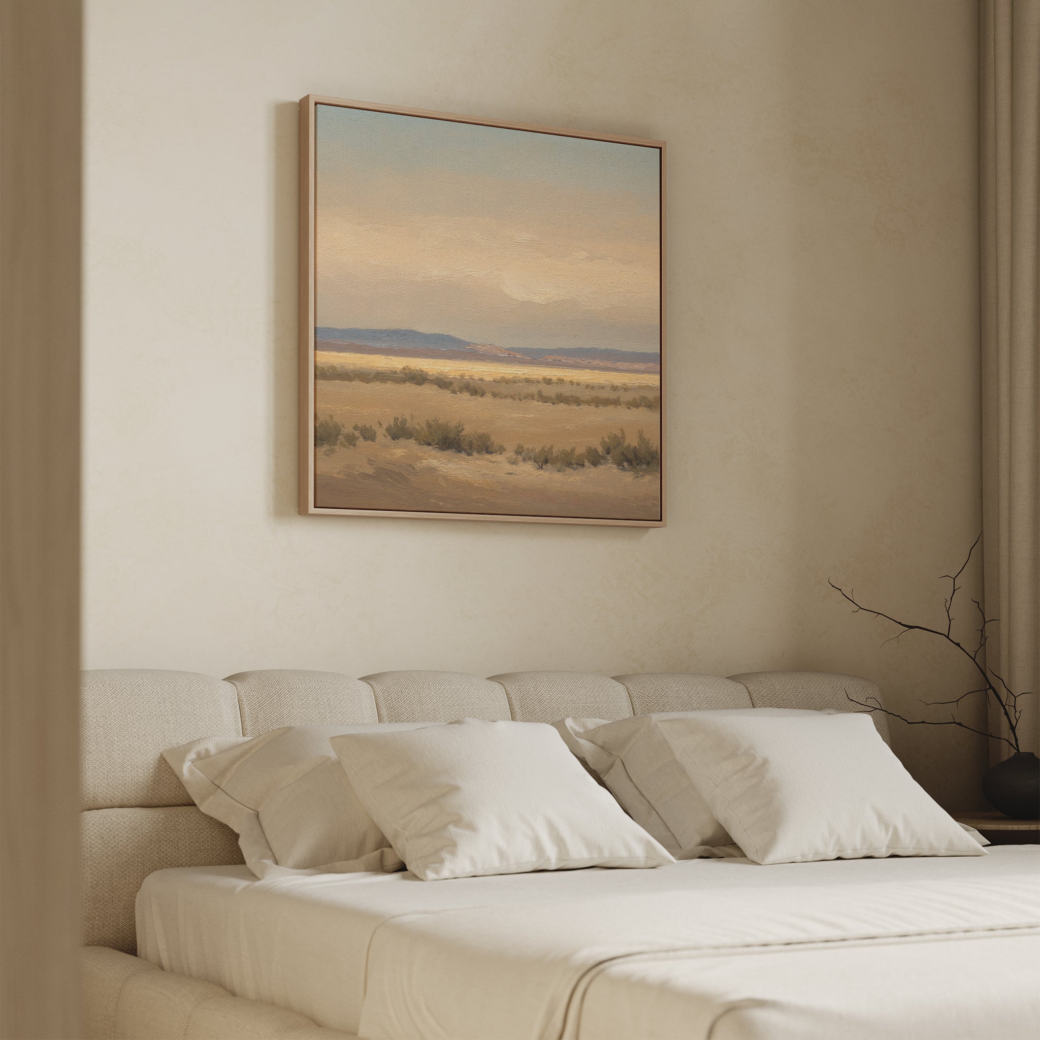 Whispers of the Dunes – golden yellow vintage canvas wall art print by Aspire Prints