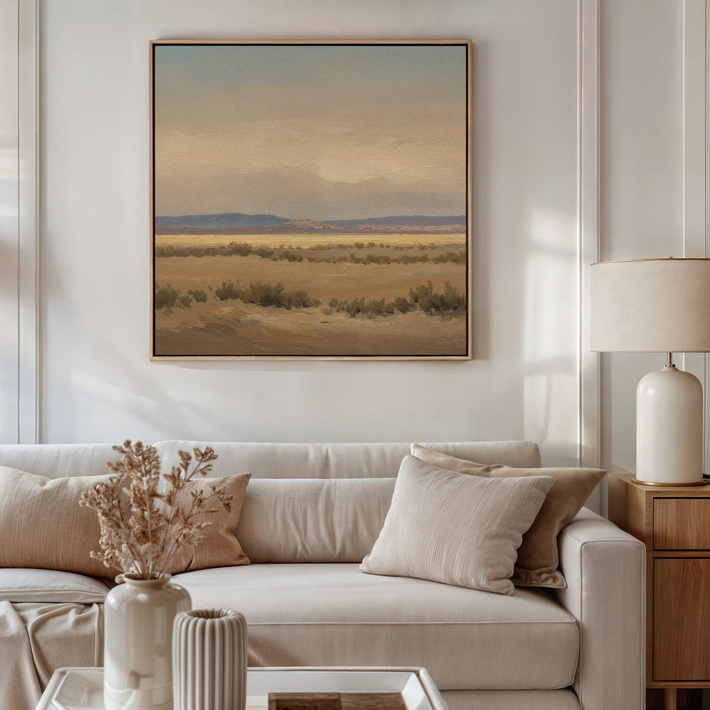 Whispers of the Dunes – golden yellow vintage canvas wall art print by Aspire Prints