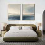 Whispers Across the Tide – Set of 2 Canvas Prints set of 2 – blue coastal canvas wall art by Aspire Prints