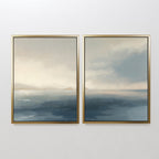 Whispers Across the Tide – Set of 2 Canvas Prints set of 2 – blue coastal canvas wall art by Aspire Prints