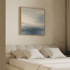 Whispers of the Far Shore Canvas Wall Art – blue coastal canvas wall art print by Aspire Prints