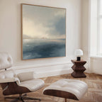 Whispers of the Far Shore Canvas Wall Art – blue coastal canvas wall art print by Aspire Prints