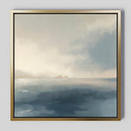Whispers of the Far Shore Canvas Wall Art – blue coastal canvas wall art print by Aspire Prints