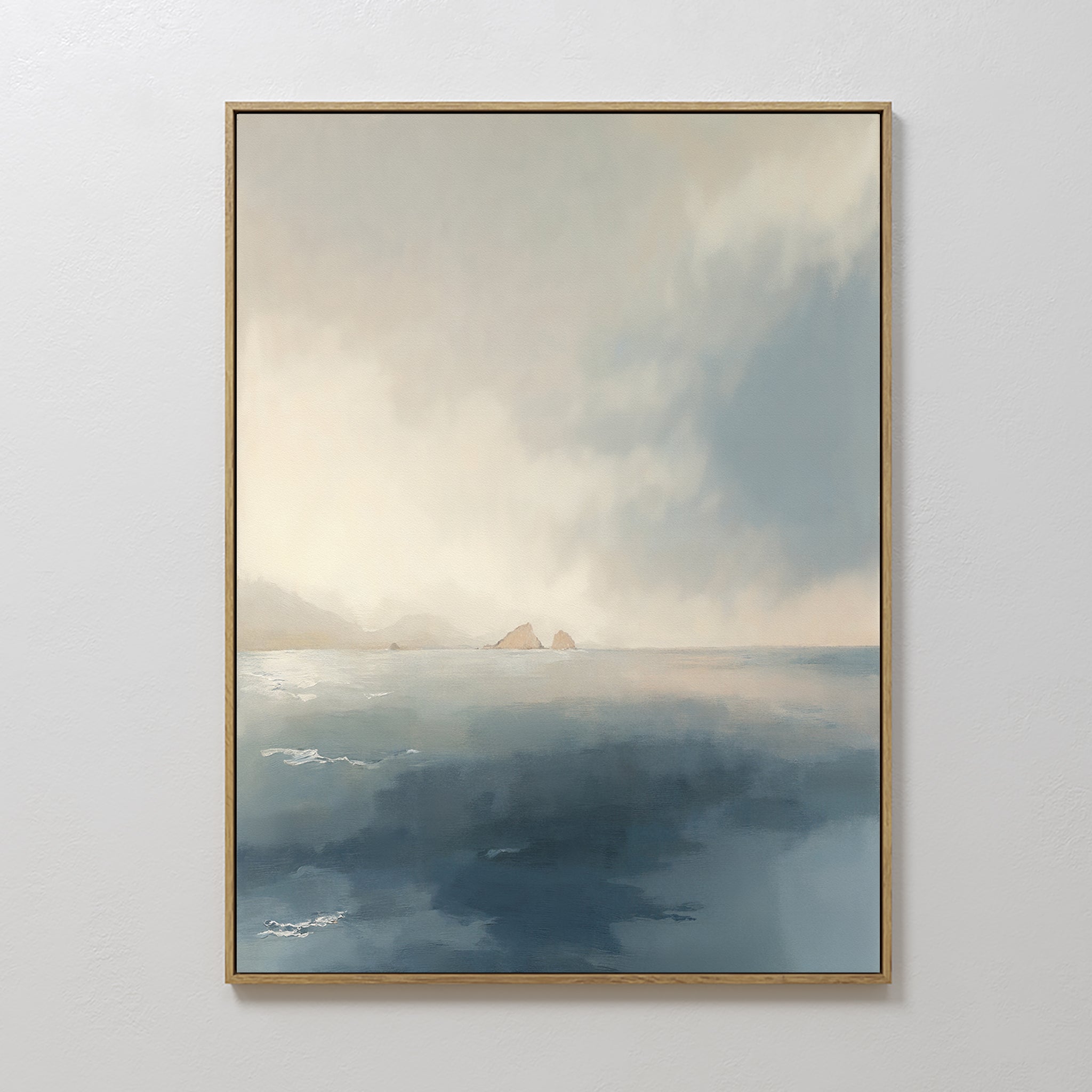Whispers of the Horizon – blue coastal canvas wall art print by Aspire Prints