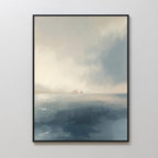 Whispers of the Horizon – blue coastal canvas wall art print by Aspire Prints