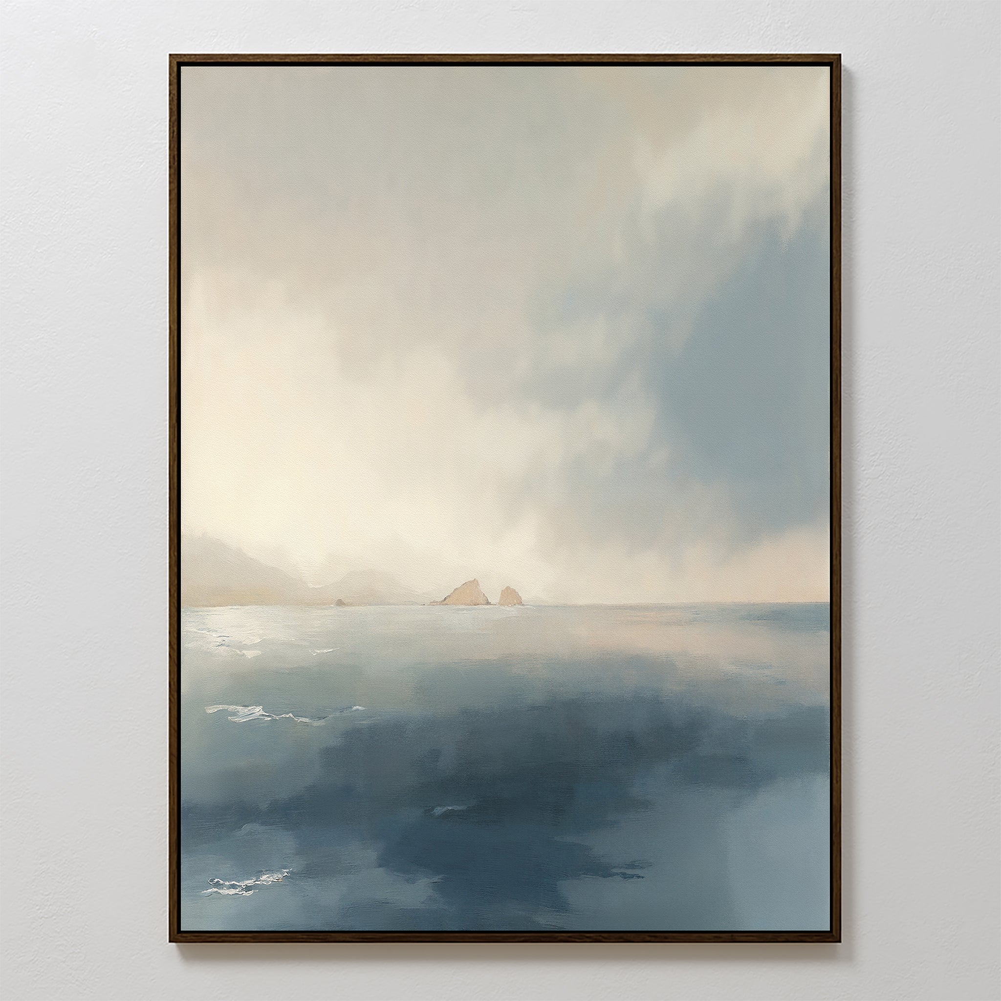 Whispers of the Horizon – blue coastal canvas wall art print by Aspire Prints