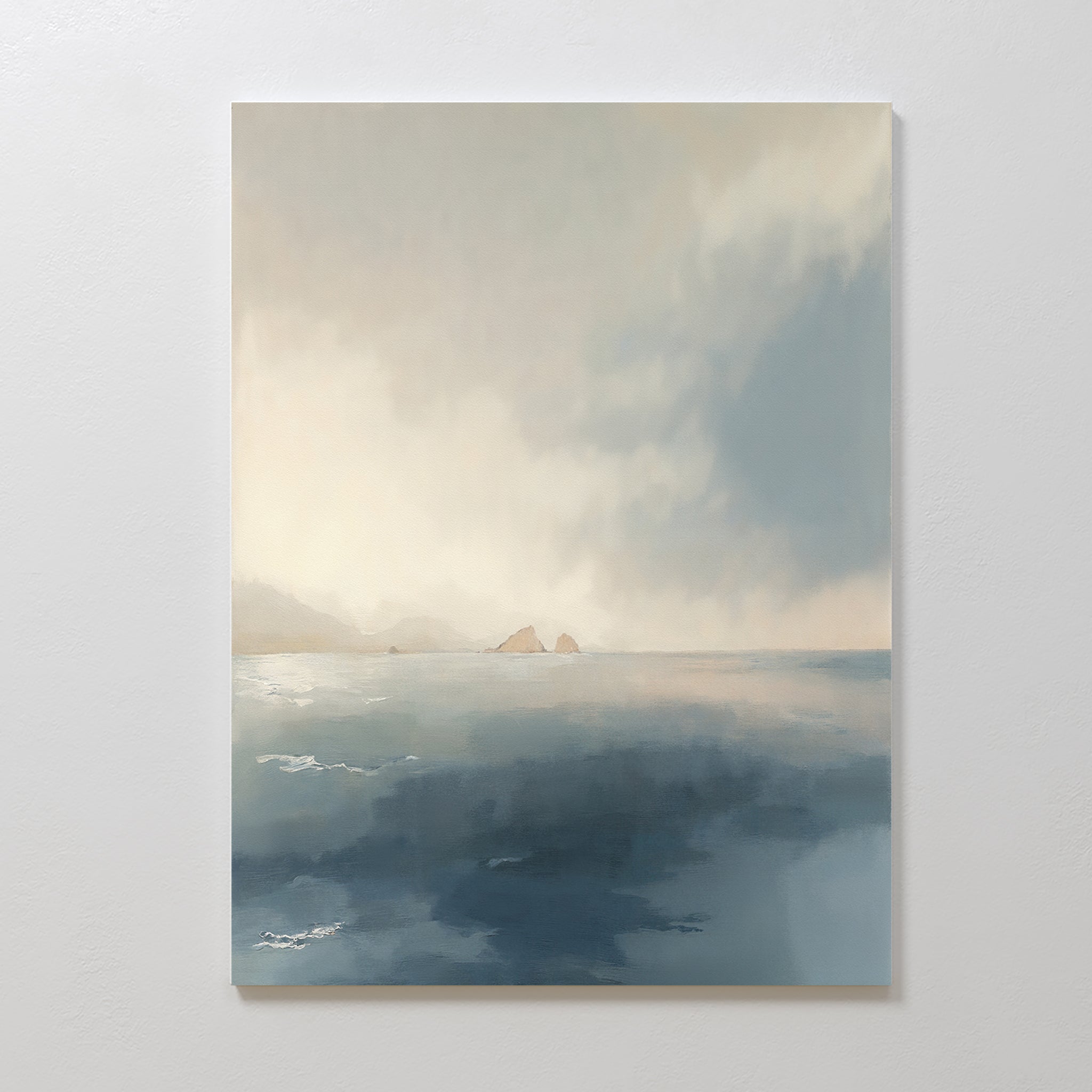 Whispers of the Horizon – blue coastal canvas wall art print by Aspire Prints