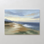 Where the Tide Forgets – blue vintage canvas wall art print by Aspire Prints