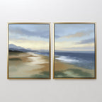 Where the Tides Whisper – Set of 2 Canvas Prints set of 2 – blue vintage canvas wall art by Aspire Prints
