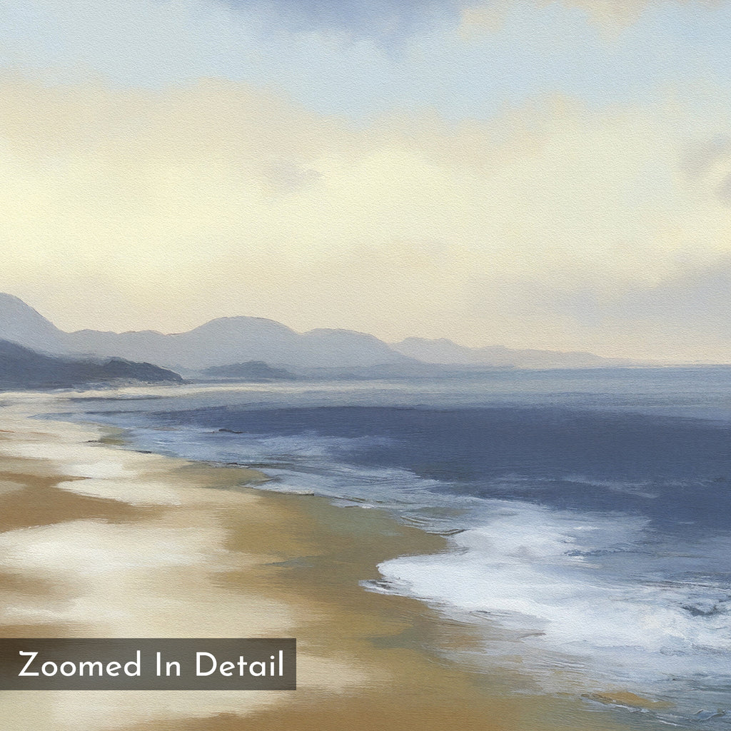 Where the Tide Forgets – blue vintage canvas wall art print by Aspire Prints
