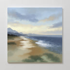Where the Tide Forgets – blue vintage canvas wall art print by Aspire Prints