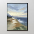 Whispers of the Tideline – blue vintage canvas wall art print by Aspire Prints