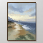 Whispers of the Tideline – blue vintage canvas wall art print by Aspire Prints