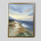 Whispers of the Tideline – blue vintage canvas wall art print by Aspire Prints