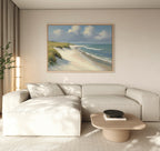 Where the Dunes Sigh – green vintage canvas wall art print by Aspire Prints