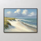 Where the Dunes Sigh – green vintage canvas wall art print by Aspire Prints