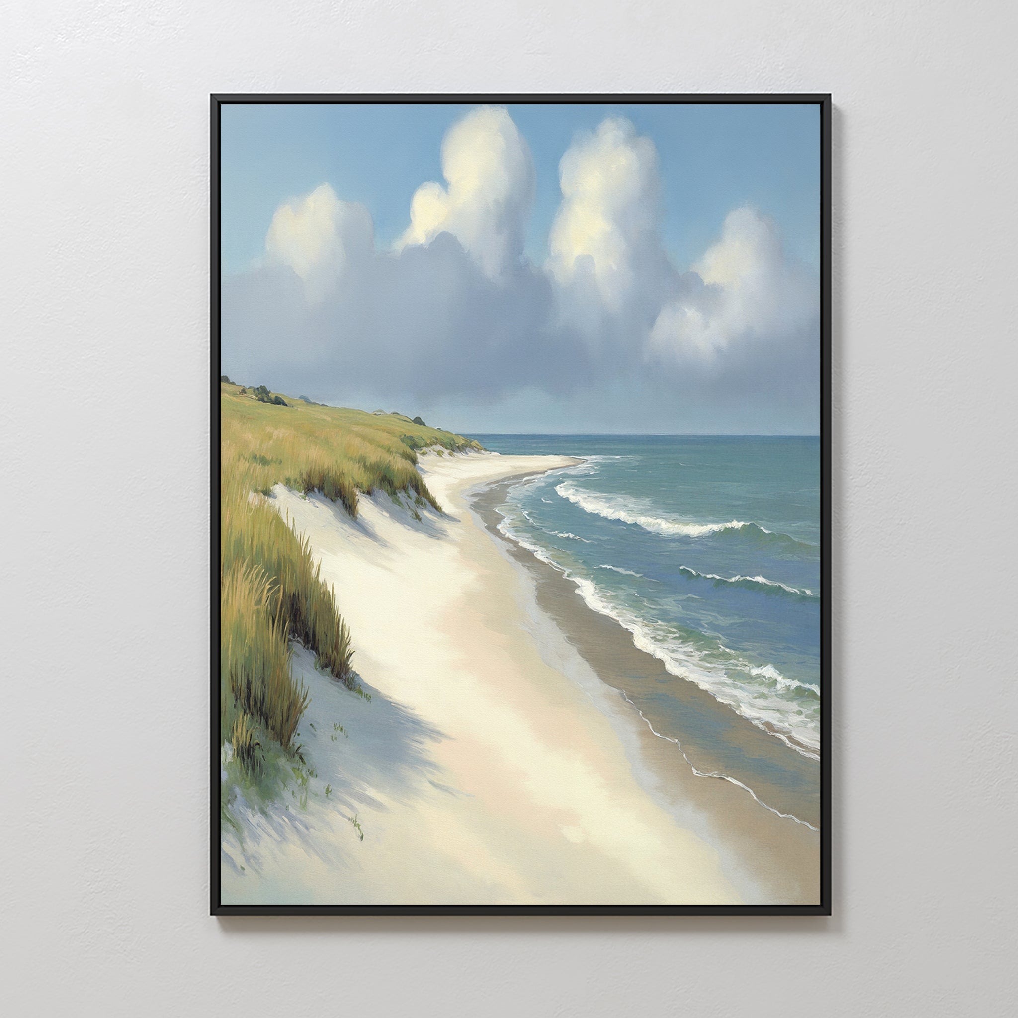 Where the Dunes Exhale – green vintage canvas wall art print by Aspire Prints