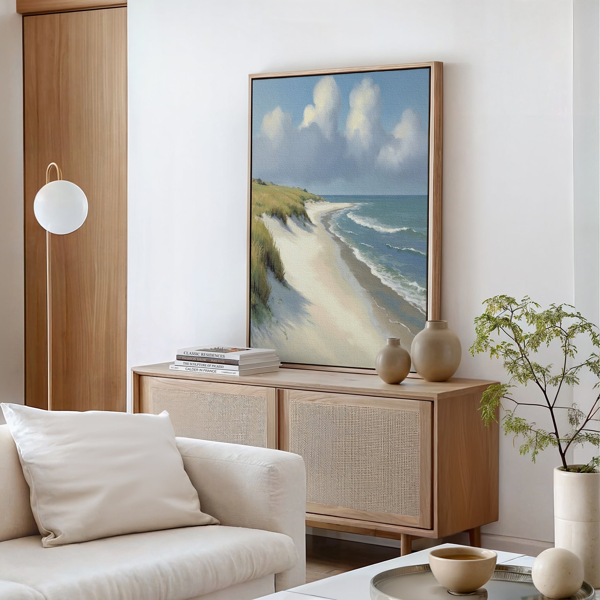 Where the Dunes Exhale – green vintage canvas wall art print by Aspire Prints