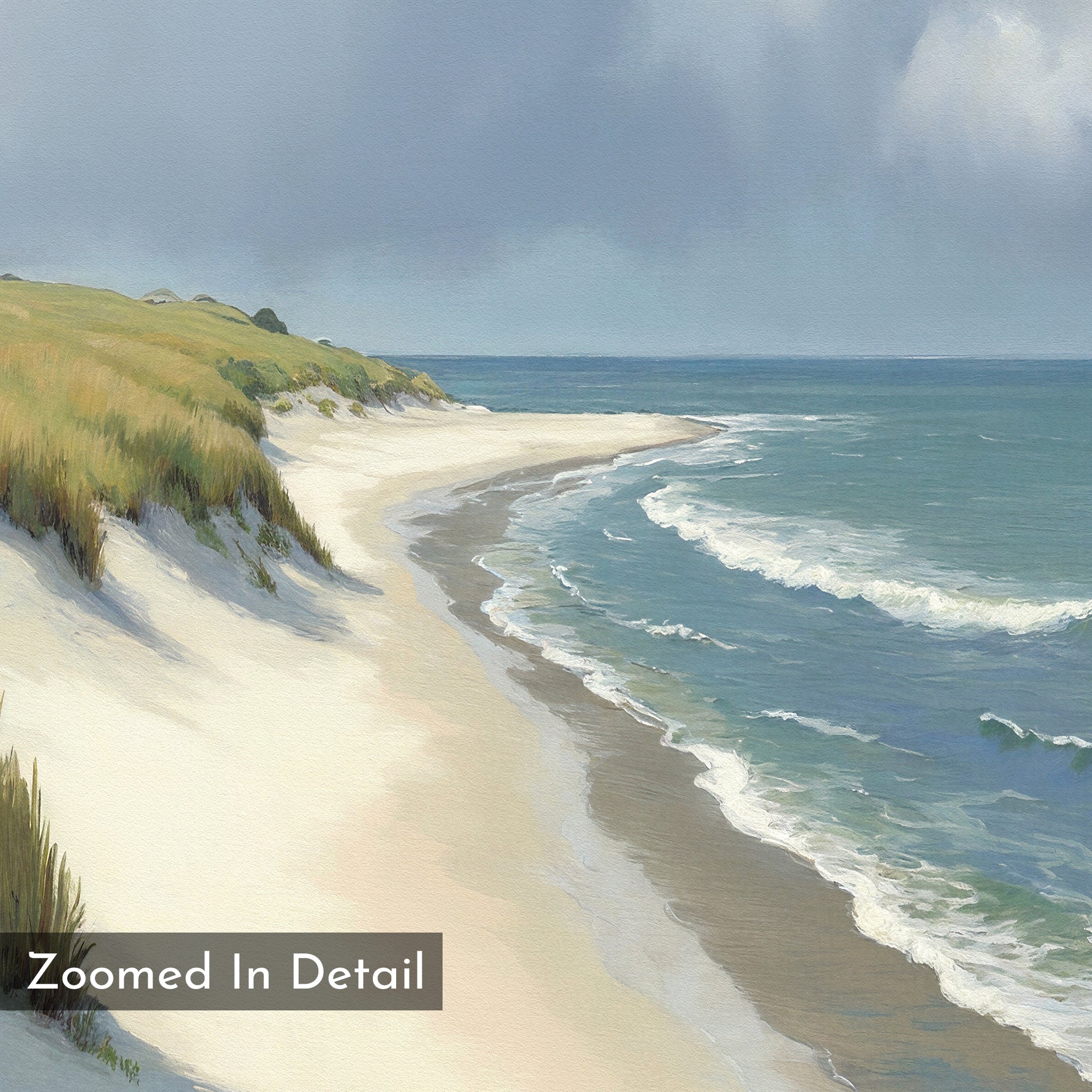 Where the Dunes Exhale – green vintage canvas wall art print by Aspire Prints