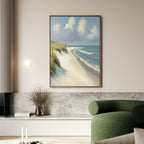 Where the Dunes Exhale – green vintage canvas wall art print by Aspire Prints