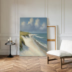 Where the Dunes Exhale – green vintage canvas wall art print by Aspire Prints