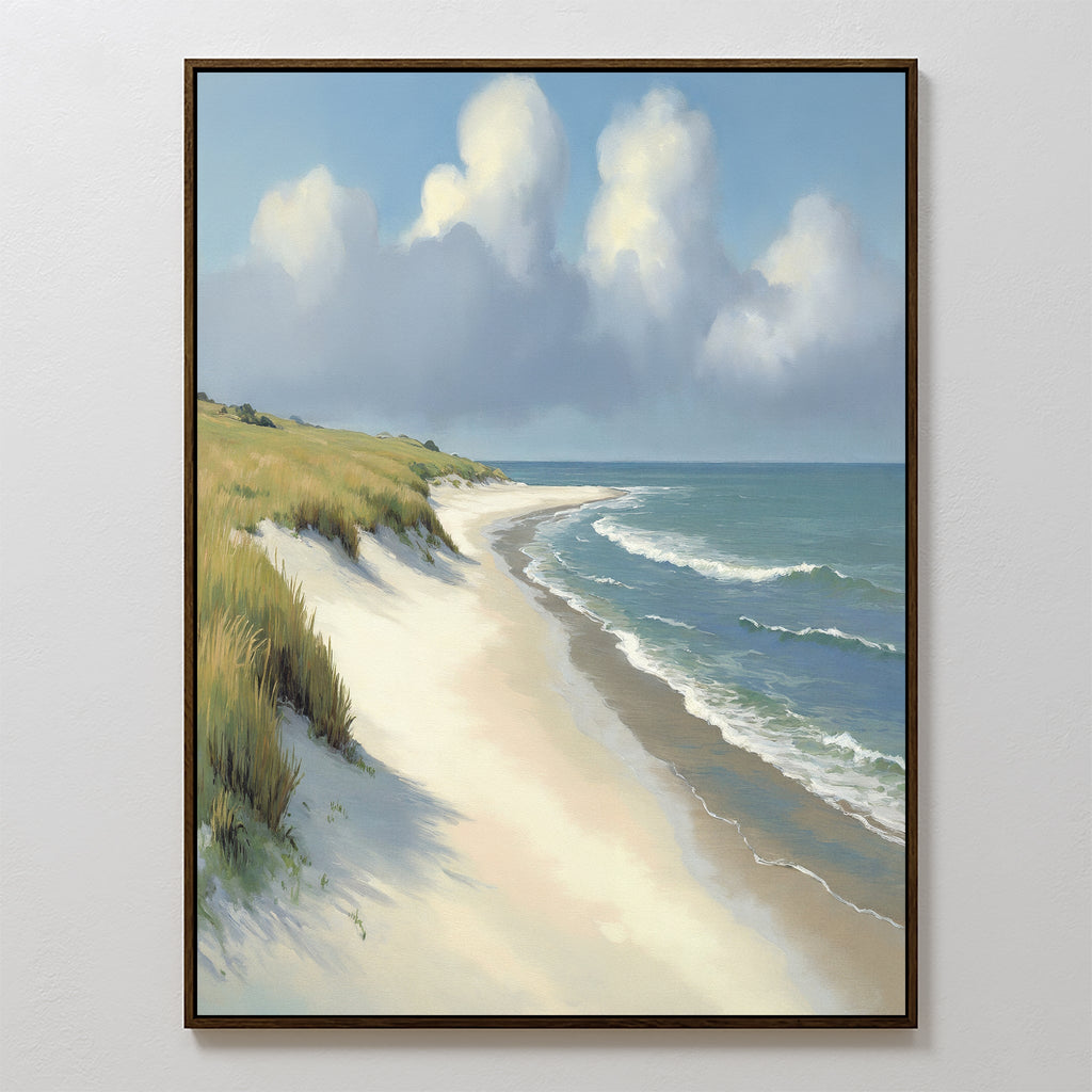 Where the Dunes Exhale – green vintage canvas wall art print by Aspire Prints