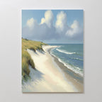 Where the Dunes Exhale – green vintage canvas wall art print by Aspire Prints