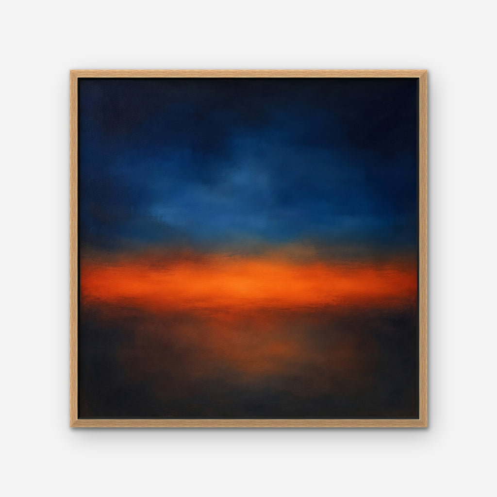 Ember Twilight Canvas Art - Square – Oak Floating Frame on white background