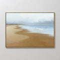 Where the Tide Forgets – blue coastal canvas wall art print by Aspire Prints