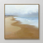 Where the Tide Forgets Time – blue coastal canvas wall art print by Aspire Prints