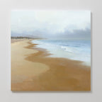 Where the Tide Forgets Time – blue coastal canvas wall art print by Aspire Prints