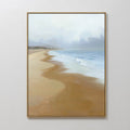 Where the Tide Forgets Time – blue coastal canvas wall art print by Aspire Prints