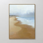Where the Tide Forgets Time – blue coastal canvas wall art print by Aspire Prints