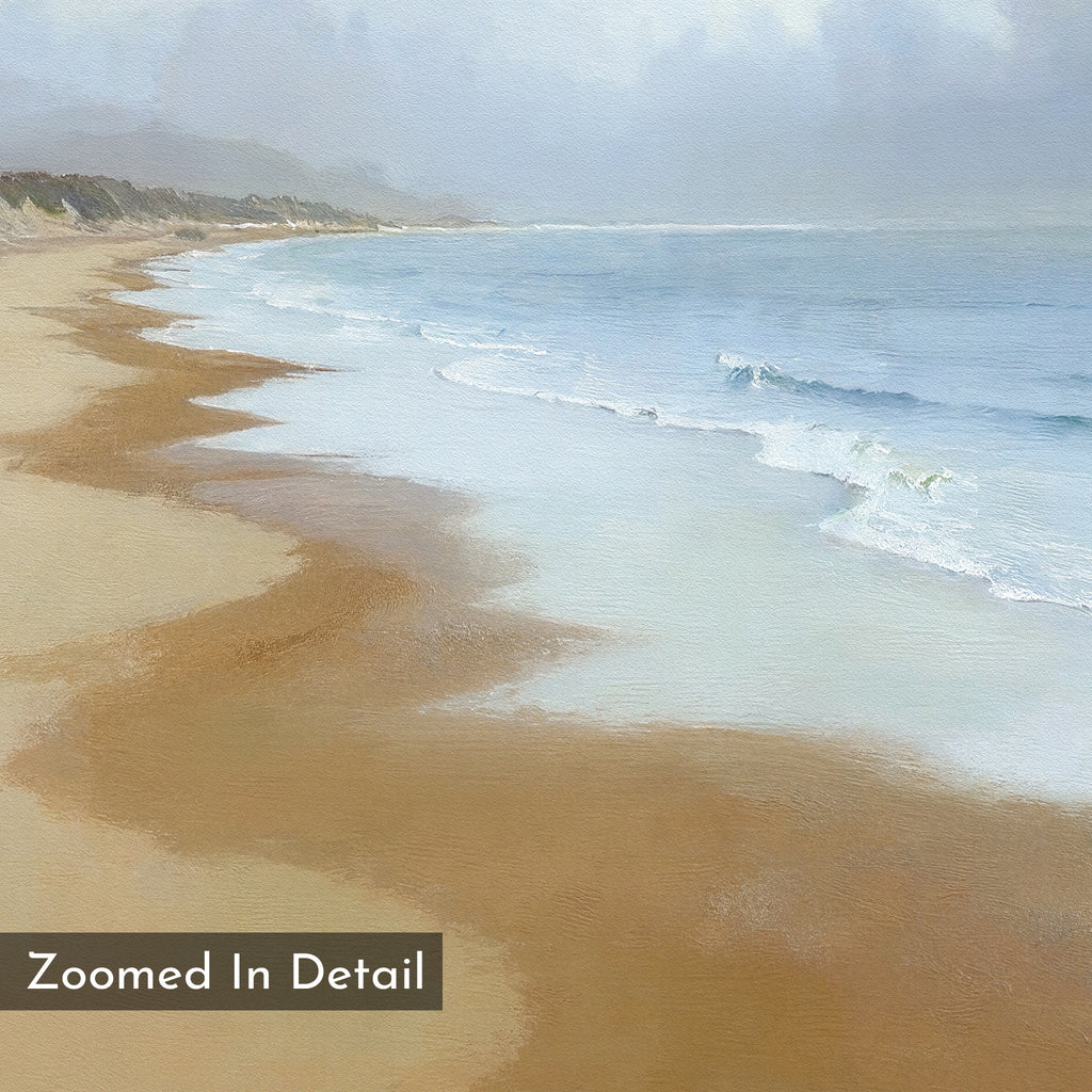 Where the Tide Forgets Time – blue coastal canvas wall art print by Aspire Prints