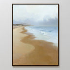 Where the Tide Forgets Time – blue coastal canvas wall art print by Aspire Prints