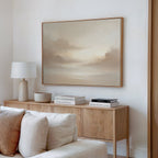 Whispers in the Mist Canvas Print – beige and white cloud canvas wall art print by Aspire Prints