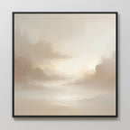 Whispering Mist & Morning Light Canvas Print – beige and white cloud canvas wall art print by Aspire Prints
