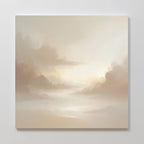 Whispering Mist & Morning Light Canvas Print – beige and white cloud canvas wall art print by Aspire Prints