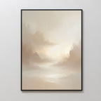 Whisper of the Mist – beige and white cloud canvas wall art print by Aspire Prints