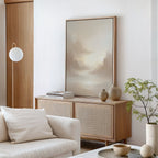 Whisper of the Mist – beige and white cloud canvas wall art print by Aspire Prints