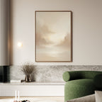 Whisper of the Mist – beige and white cloud canvas wall art print by Aspire Prints