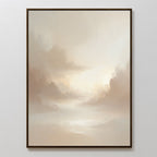 Whisper of the Mist – beige and white cloud canvas wall art print by Aspire Prints