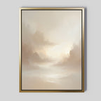 Whisper of the Mist – beige and white cloud canvas wall art print by Aspire Prints