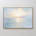 Whispering Tides at First Light – blue coastal canvas wall art print by Aspire Prints