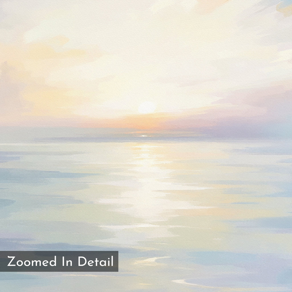 Whispering Tides at First Light – blue coastal canvas wall art print by Aspire Prints