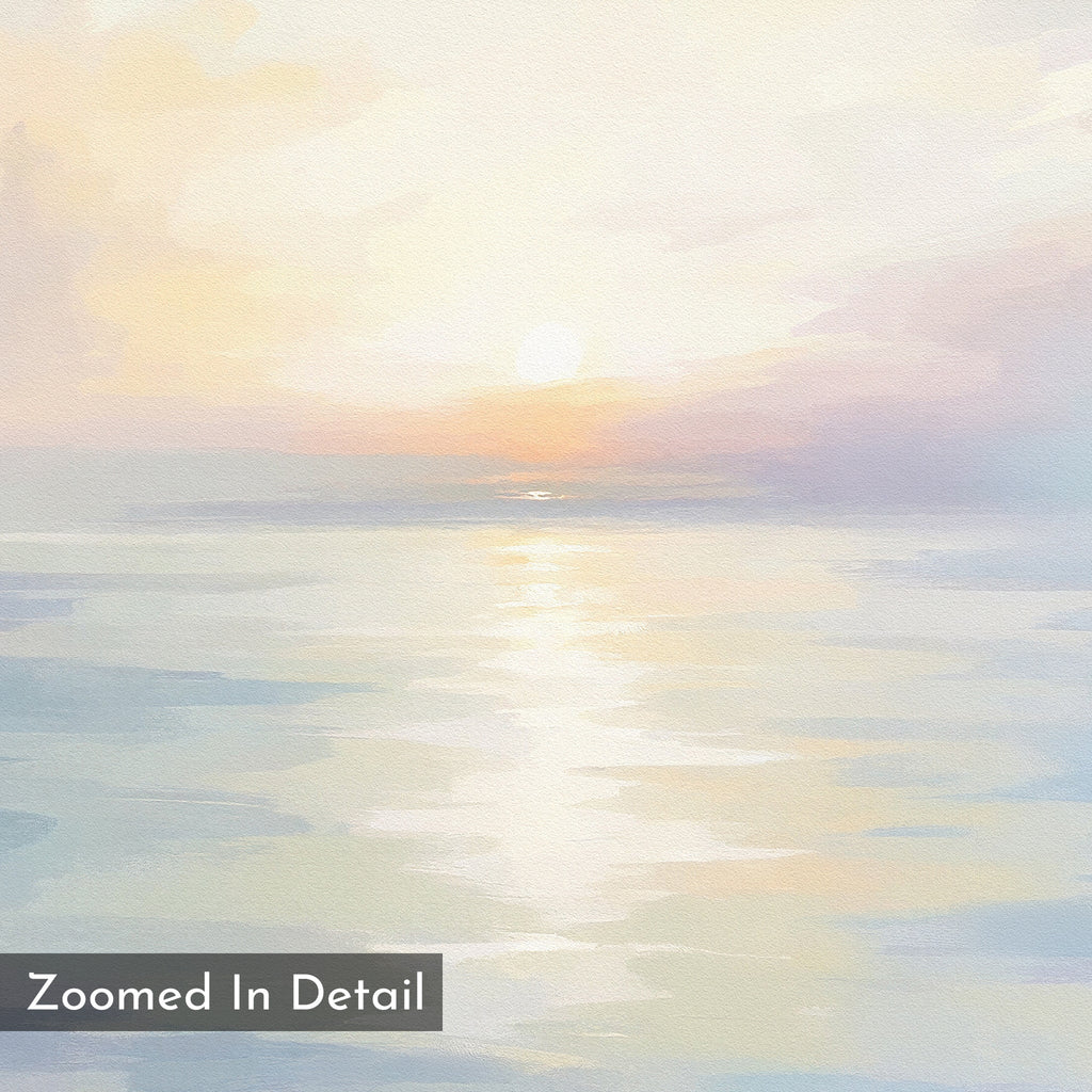 Whispering Tides at Daybreak – blue coastal canvas wall art print by Aspire Prints