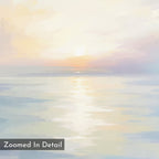 Whispering Tides at Daybreak – blue coastal canvas wall art print by Aspire Prints