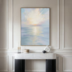 Whispers of the Tide Canvas Print – blue coastal canvas wall art print by Aspire Prints